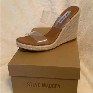 Steve Madden clear wedges